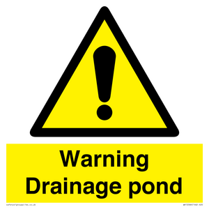 Warning Drainage pond